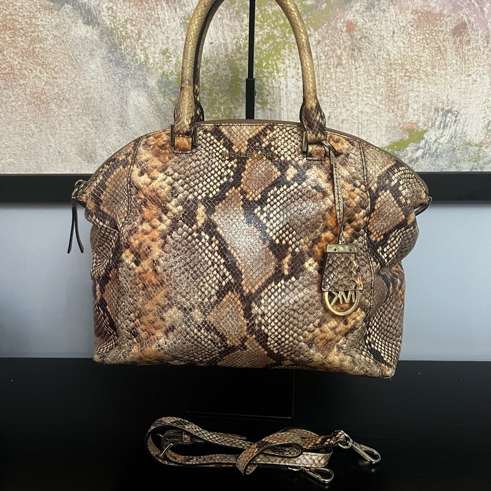 Michael Kors Snake Print Handbag